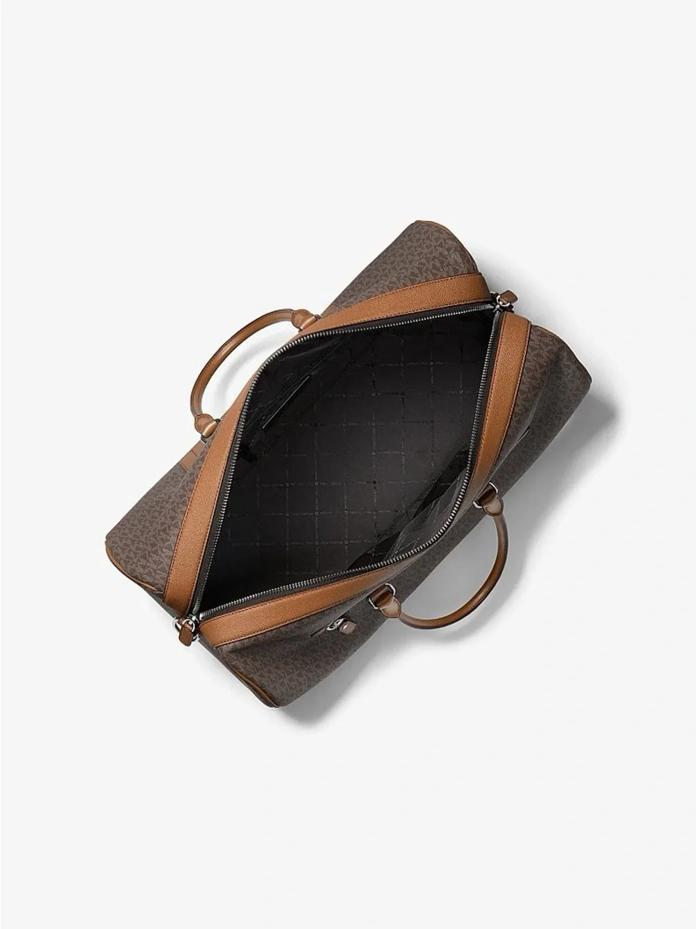 Michael Kors Jet Set Signature Logo Weekender Bag Brown Accorn